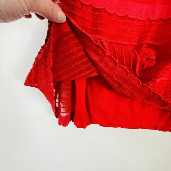 Missoni M Red flared Knit Skirt - size 4 - Picture 4 of 9